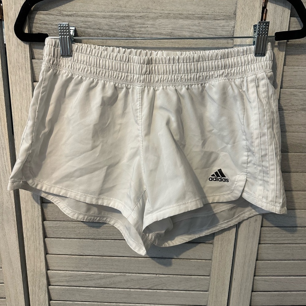 Adidas White Athletic Shorts Lightweight Performance
